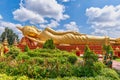 Vientiane Laos, Reclining Buddha in Wat Pha That Luang Royalty Free Stock Photo