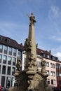 VierrÃÂ¶hrenbrunnen in WÃÂ¼rzburg, Franken Royalty Free Stock Photo