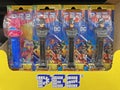 Closeup of packs PEZ candy dispensers in shelf of german supermarket