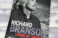 Closeup of Richard Branson autobiography book cover Losing my virginity Royalty Free Stock Photo