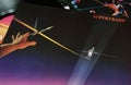 Closeup of Supertramp band vinyl record hit album cover Famous last words from 1982