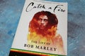 Closeup of Timothy White the life of Bob Marley biography Catch a fire book cover from 1993