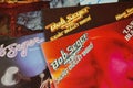 Closeup of Bob Seger vinyl record cover collection Royalty Free Stock Photo