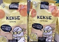 Closeup of cookie bags made from old bakery bread from german food startup Heldenbrot