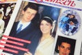 Closeup of german magazine cover with story about royal romance between Princess Caroline from Monaco and Stefano Casiraghi