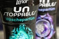 Closeup of Lenor unstoppables washing detergent perfume