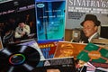 VIERSEN, GERMANY - MARCH 11. 2019: View on Frank Sinatra vinyl record collection Royalty Free Stock Photo