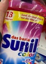 Close up of packet Sunil cloth washing agent in shelf of german supermarket Royalty Free Stock Photo