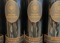 Closeup of bottles Sette Cascine Barolo italian red wine