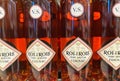 Closeup of bottles Roi des Rois cognac