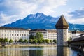 VierwaldstÃÂ¤tter See in Lucerne with tower