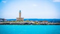 Vieste lighthouse of Gargano - Puglia region of south Italy - picturesque coastal sea village Royalty Free Stock Photo