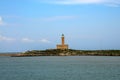 Lighthouse of Vieste on isle of Santa  Eufemia Royalty Free Stock Photo