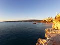 Vieste - Panorama da Punta San Francesco all`alba Royalty Free Stock Photo