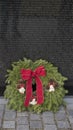 Viet Nam Memorial and Christmas wreath.