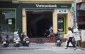 Vietcombank branch office on Cau Go street near Hoan Kiem (Sword) lake Royalty Free Stock Photo