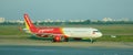 VietjetAir aiplane on the runway