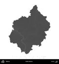Vietka District, Belarus, isolated on white. Grayscale Royalty Free Stock Photo