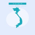 Vector illustration vector of Vietnam map Asia Royalty Free Stock Photo
