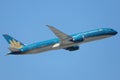 Vietnam Airlines flying up in the sky