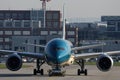 Vietnam Airlines plane taxiing at Frankfurt Airport, FRA