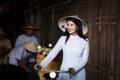 VIETNAM Beautiful women in Ao Dai Vietnam Traditional dress In V