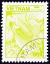 VIETNAM - CIRCA 1984: A stamp printed in Vietnam shows Siamese fighting fish Betta splendens, circa 1984.