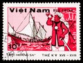 VIETNAM - CIRCA 1988: A stamp showing Hoang Sa and Truong Sa archipelagoes