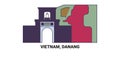 Vietnam, Danang, M, Sn travel landmark vector illustration