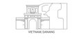 Vietnam, Danang, M, Sn travel landmark vector illustration