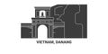 Vietnam, Danang, M, Sn travel landmark vector illustration