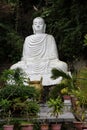 Vietnam, Danang Marble mountains- January 2017: Marble statue of a Buddha in the Marble Mountains