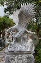 Vietnam, Danang Marble mountains- January 2017: Traditional Vietnamese shop of marble sculptures