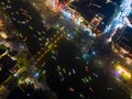 Vietnam drone aerial view bird eye : Hoi An at night