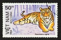 Vietnam Endangered Species Stamp Series - Tiger Royalty Free Stock Photo