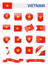 Vietnam Flag Vector Set Royalty Free Stock Photo
