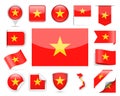 Vietnam Flag Vector Set Royalty Free Stock Photo
