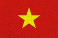 Vietnam flag on styrofoam texture