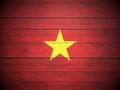 Vietnam flag wooden planks