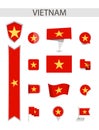 Vietnam Flat Flag Collection Royalty Free Stock Photo