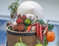 Vietnam. Fruit in the basket. Royalty Free Stock Photo
