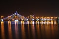 Vietnam. Han River shimmering light at night