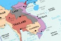 Vietnam, Hanoi - capital city, pinned on political map