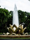 Vietnam Hanoi city fountain view Royalty Free Stock Photo