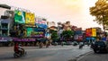 Vietnam Hanoi street view sunset