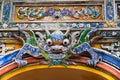 Vietnam, Hue. Dragon decoration at Imperial City