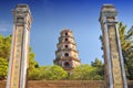 Vietnam, Hue, Phuoc Duyen Tower, Thien Mu Pagoda, historic temple in the city of Hue in Vietnam