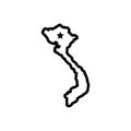 Black line icon for Vietnam, country and government Royalty Free Stock Photo