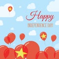 Vietnam Independence Day Flat Patriotic Design.