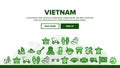 Vietnam Landing Header Vector